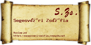Segesvári Zsófia névjegykártya